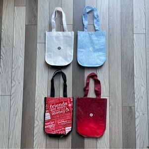 lululemon athletica small Tote Bag Collection - White, Light Blue, Black, Red